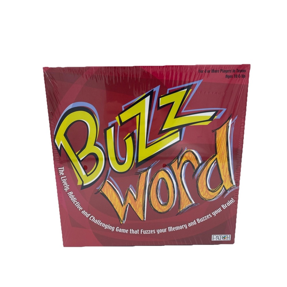 Buzz Word Board Game Family Fun Game By Patch Lively Challenging Sealed 2003 D-4